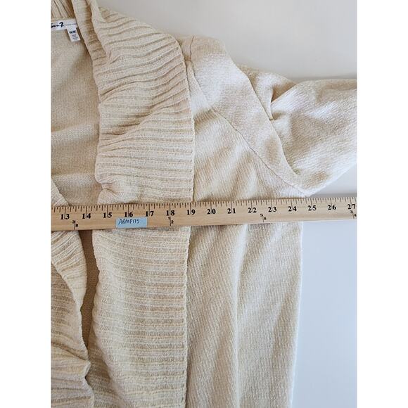 SEVEN7 Women's Cream Super Soft Warm Lounge Work Cardigan SZ XXL - Picture 8 of 9